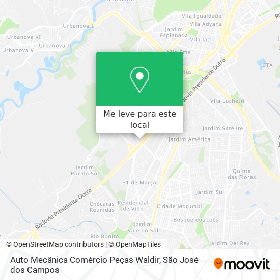 Auto Mecânica Comércio Peças Waldir mapa