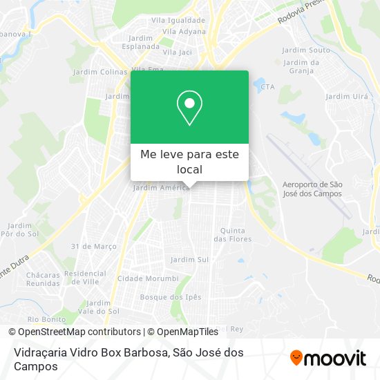 Vidraçaria Vidro Box Barbosa mapa