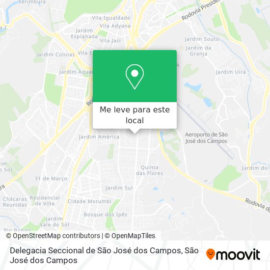 Delegacia Seccional de São José dos Campos mapa