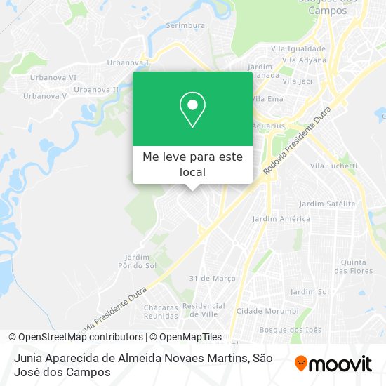 Junia Aparecida de Almeida Novaes Martins mapa