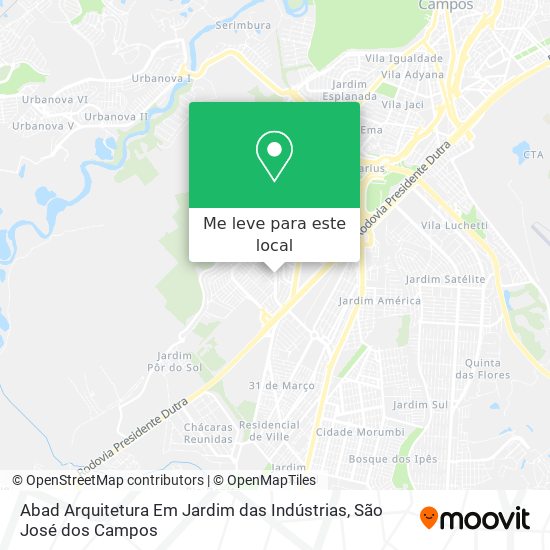 Abad Arquitetura Em Jardim das Indústrias mapa