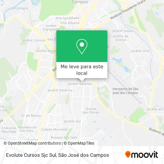 Evolute Cursos Sjc Sul mapa