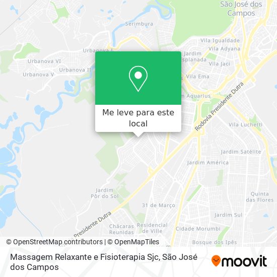 Massagem Relaxante e Fisioterapia Sjc mapa