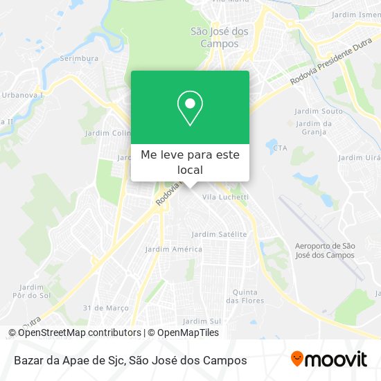 Bazar da Apae de Sjc mapa