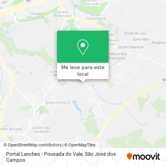 Portal Lanches - Pousada do Vale mapa