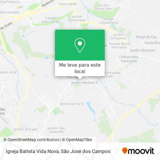 Igreja Batista Vida Nova mapa
