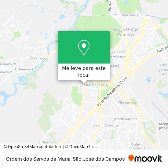 Ordem dos Servos de Maria mapa