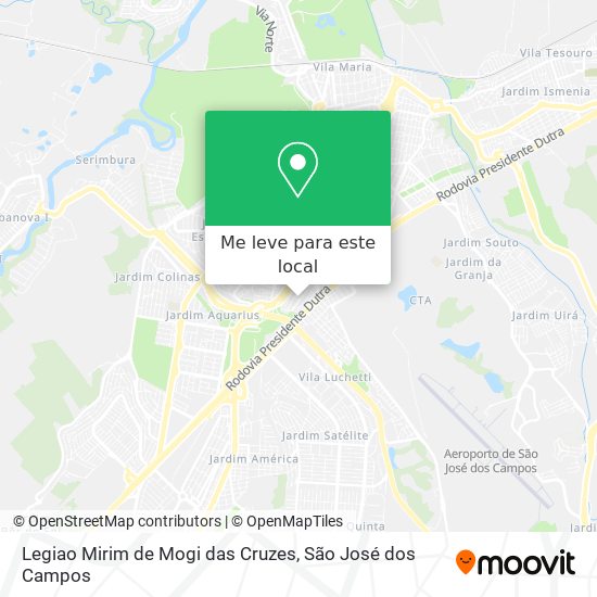 Legiao Mirim de Mogi das Cruzes mapa