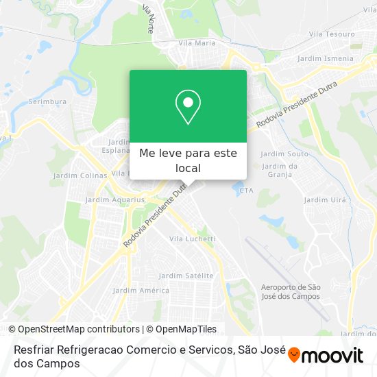 Resfriar Refrigeracao Comercio e Servicos mapa