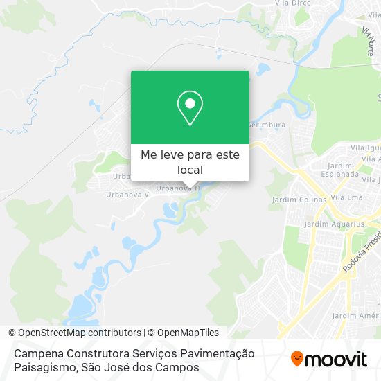 Campena Construtora Serviços Pavimentação Paisagismo mapa