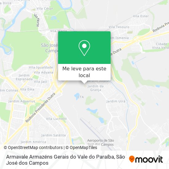 Armavale Armazéns Gerais do Vale do Paraíba mapa