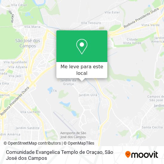 Comunidade Evangelica Templo de Oraçao mapa