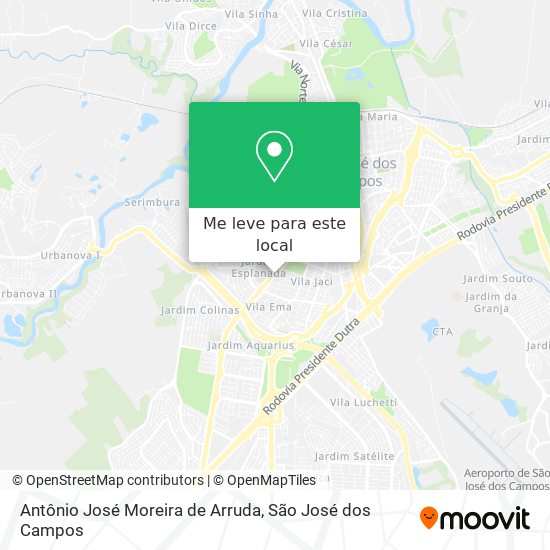 Antônio José Moreira de Arruda mapa