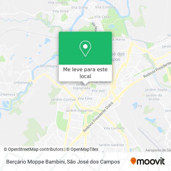 Berçário Moppe Bambini mapa