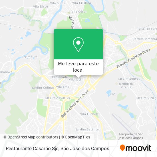 Restaurante Casarão Sjc mapa
