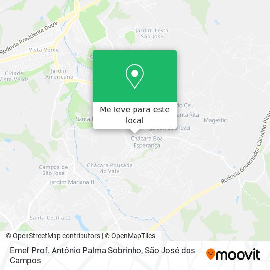 Emef Prof. Antônio Palma Sobrinho mapa