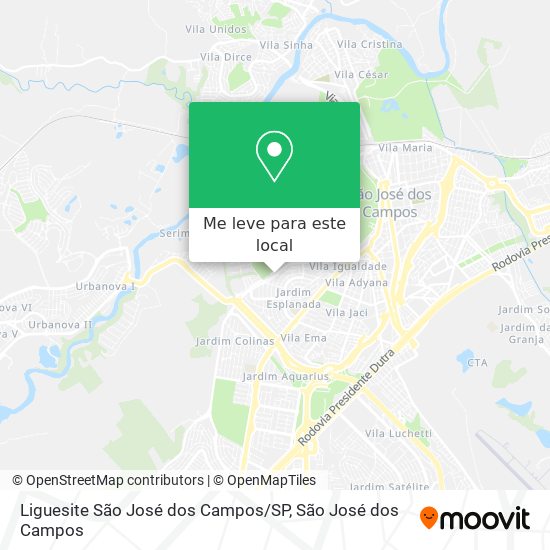Liguesite São José dos Campos / SP mapa
