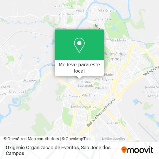 Oxigenio Organizacao de Eventos mapa