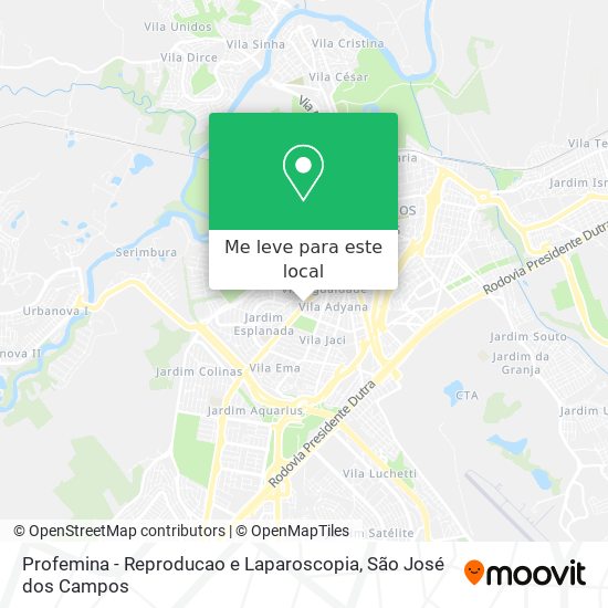 Profemina - Reproducao e Laparoscopia mapa