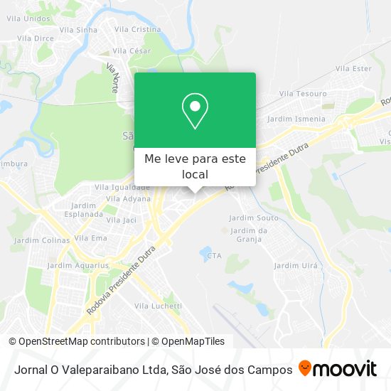 Jornal O Valeparaibano Ltda mapa