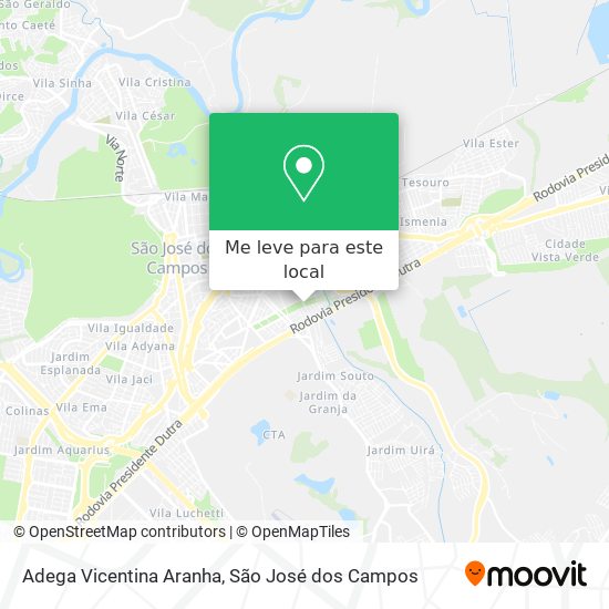 Adega Vicentina Aranha mapa