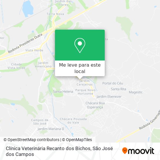 Clínica Veterinária Recanto dos Bichos mapa