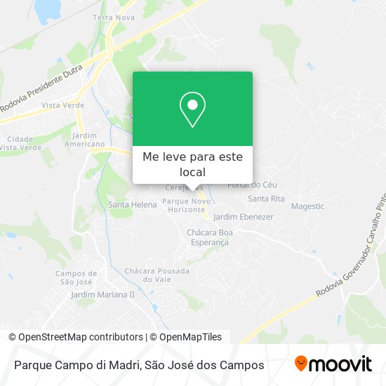 Parque Campo di Madri mapa