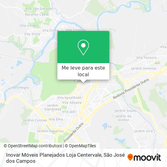 Inovar Móveis Planejados Loja Centervale mapa