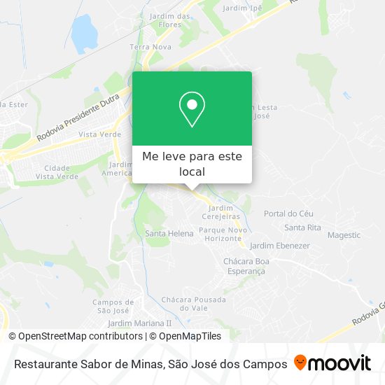Restaurante Sabor de Minas mapa