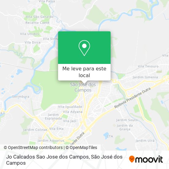 Jo Calcados Sao Jose dos Campos mapa