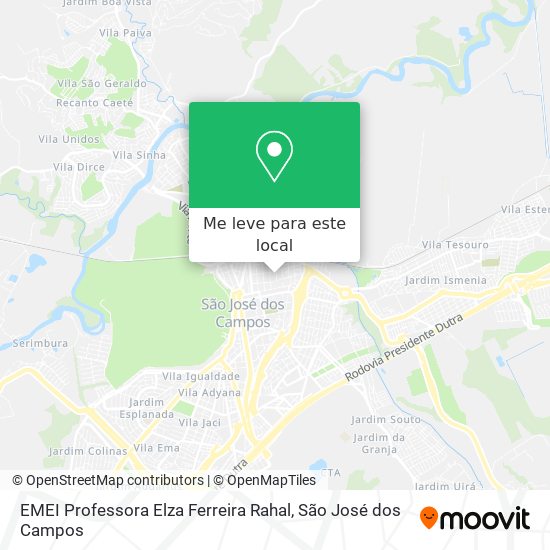 EMEI Professora Elza Ferreira Rahal mapa