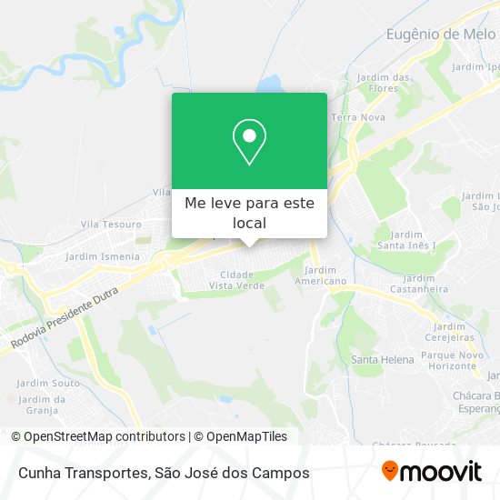 Cunha Transportes mapa