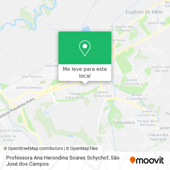 Professora Ana Herondina Soares Schychof mapa