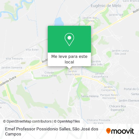 Emef Professor Possidonio Salles mapa
