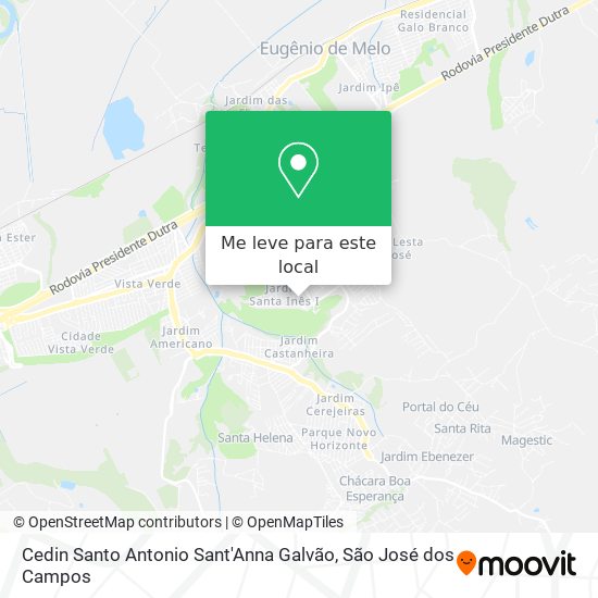 Cedin Santo Antonio Sant'Anna Galvão mapa