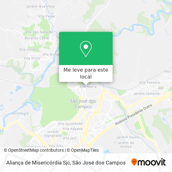 Aliança de Misericórdia Sjc mapa