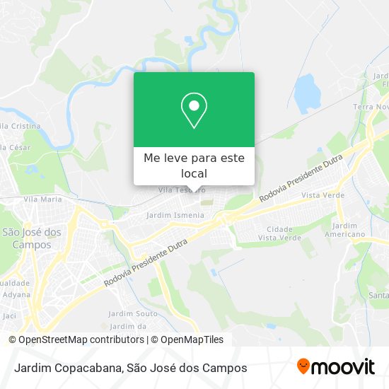 Jardim Copacabana mapa