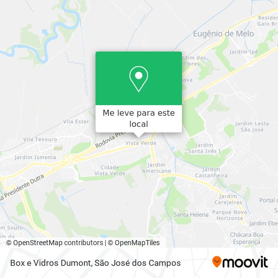 Box e Vidros Dumont mapa