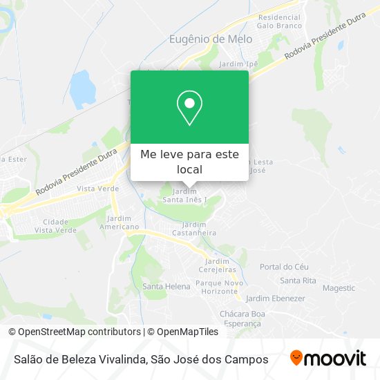 Salão de Beleza Vivalinda mapa