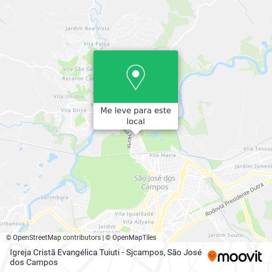 Igreja Cristã Evangélica Tuiuti - Sjcampos mapa
