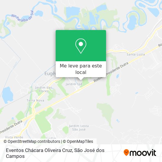 Eventos Chácara Oliveira Cruz mapa