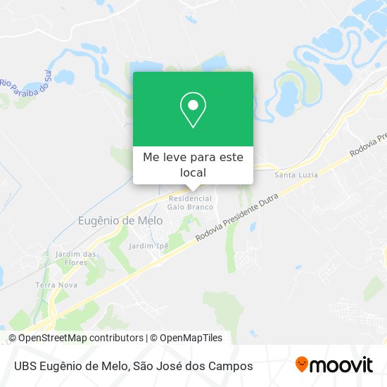 UBS Eugênio de Melo mapa