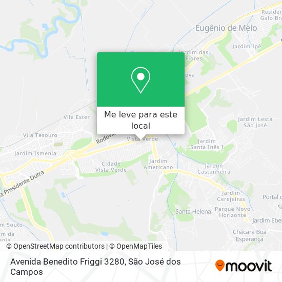 Avenida Benedito Friggi 3280 mapa