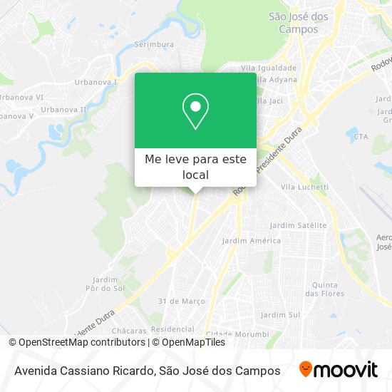Avenida Cassiano Ricardo mapa