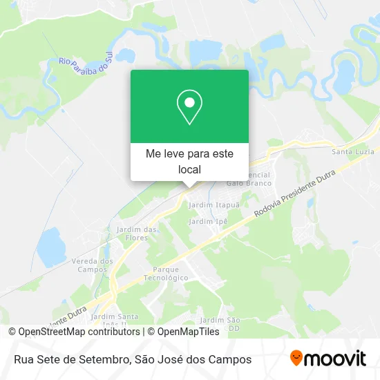 Rua Sete de Setembro mapa