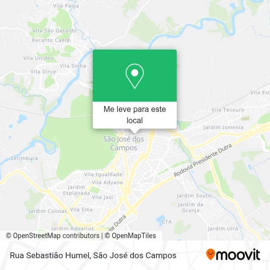 Rua Sebastião Humel mapa
