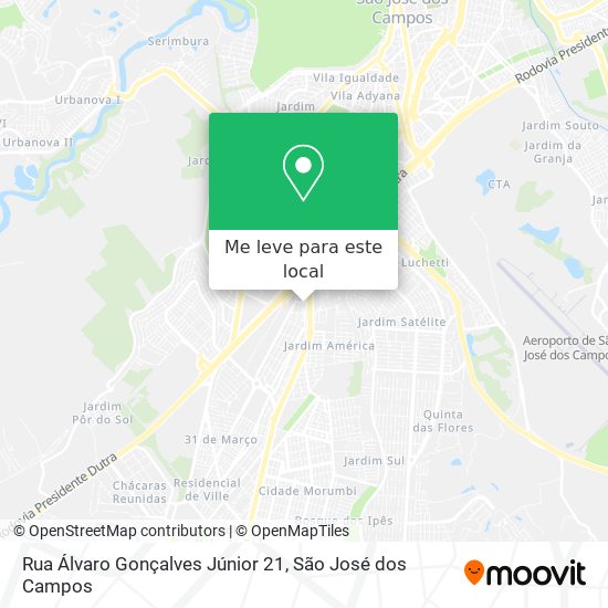 Rua Álvaro Gonçalves Júnior 21 mapa