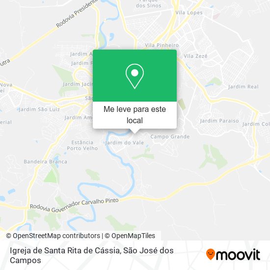 Igreja de Santa Rita de Cássia mapa