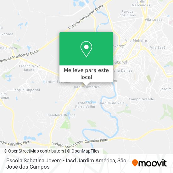 Escola Sabatina Jovem - Iasd Jardim América mapa