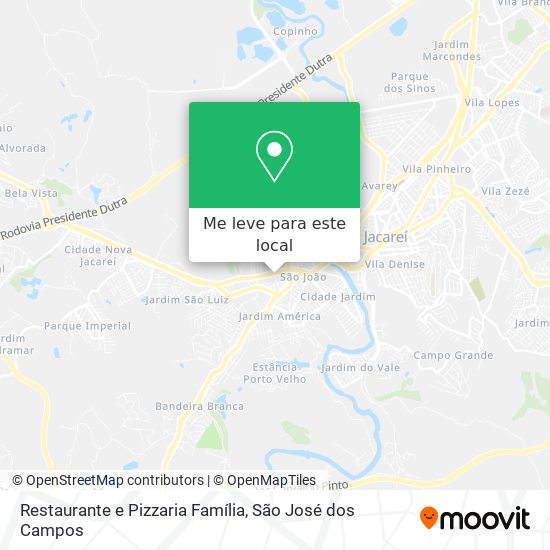 Restaurante e Pizzaria Família mapa
